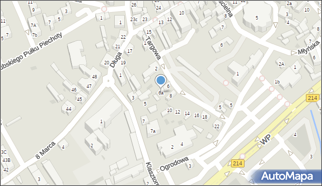 Kościerzyna, Targowa, 6a, mapa Kościerzyna