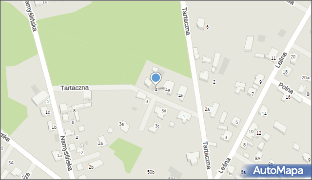 Kostrzyn nad Odrą, Tartaczna, 4, mapa Kostrzyn nad Odrą