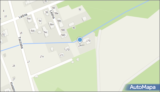 Koziegłowy, Taczaka Stanisława, gen., 17f, mapa Koziegłowy