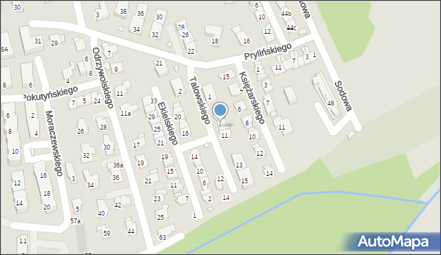 Kraków, Talowskiego Teodora, 7, mapa Krakowa