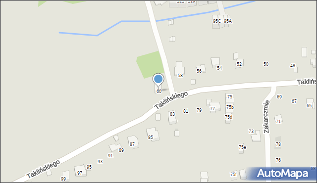 Kraków, Taklińskiego Władysława, 60, mapa Krakowa
