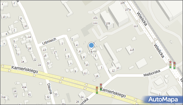 Kraków, Tarnowska, 5, mapa Krakowa