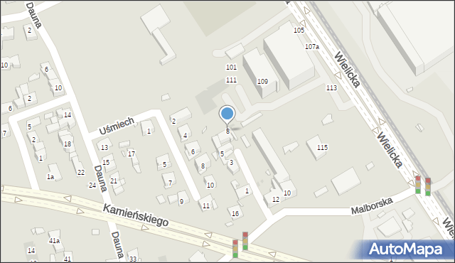 Kraków, Tarnowska, 8, mapa Krakowa