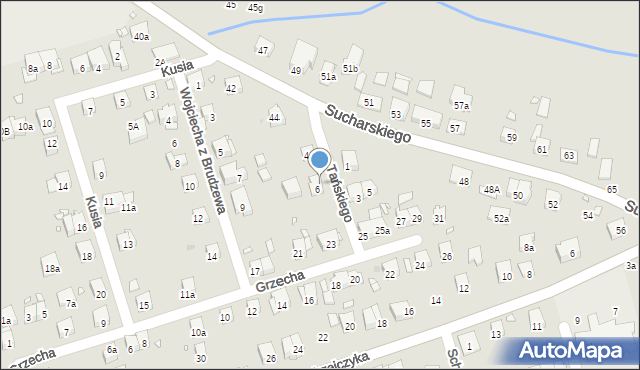 Kraków, Tańskiego Czesława, 8, mapa Krakowa