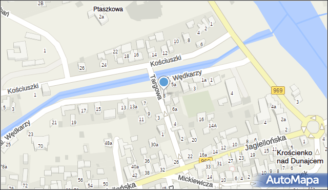 Krościenko nad Dunajcem, Targowa, 8a, mapa Krościenko nad Dunajcem