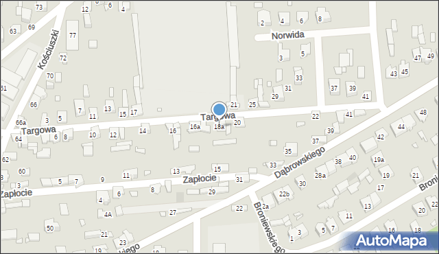 Krzepice, Targowa, 18a, mapa Krzepice