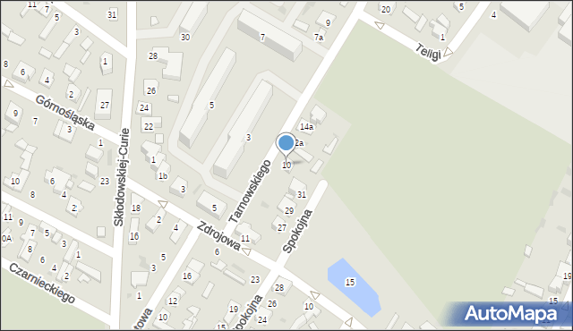 Kutno, Tarnowskiego, 10, mapa Kutno