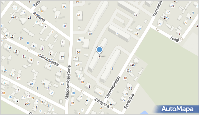 Kutno, Tarnowskiego, 5, mapa Kutno