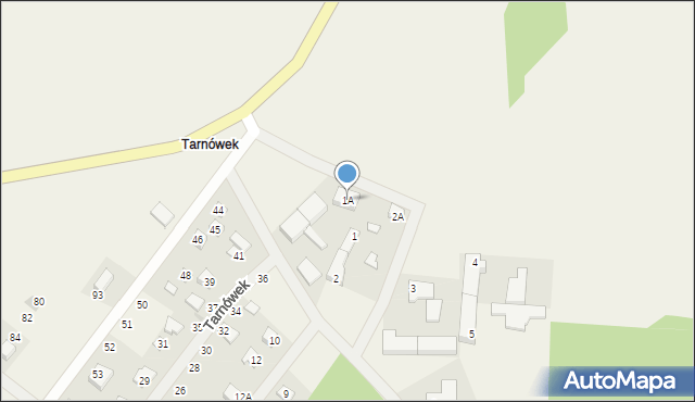 Kuźnica Głogowska, Tarnówek, 1A, mapa Kuźnica Głogowska