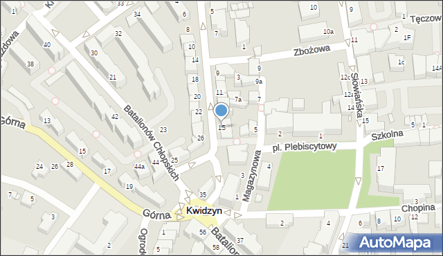 Kwidzyn, Targowa, 15, mapa Kwidzyn