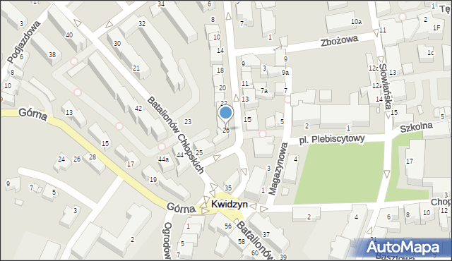 Kwidzyn, Targowa, 26, mapa Kwidzyn