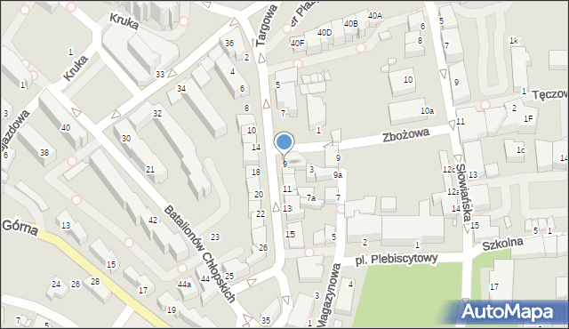 Kwidzyn, Targowa, 9, mapa Kwidzyn