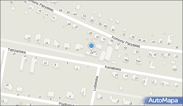 Lębork, Tatrzańska, 1A, mapa Lębork