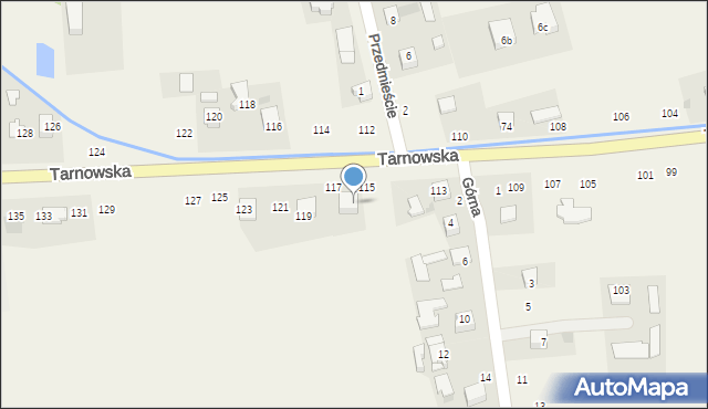 Łęg Tarnowski, Tarnowska, 115, mapa Łęg Tarnowski