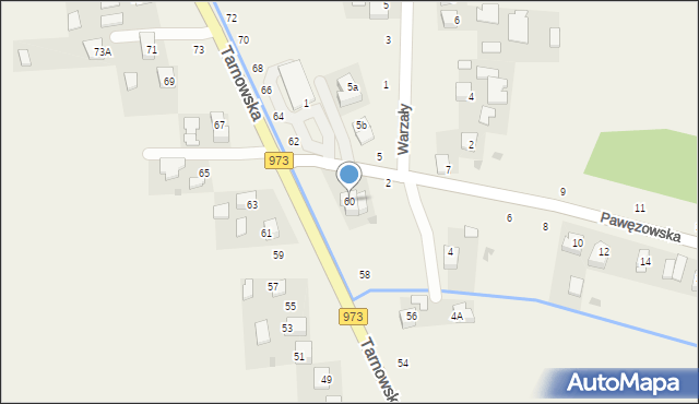 Łęg Tarnowski, Tarnowska, 60, mapa Łęg Tarnowski