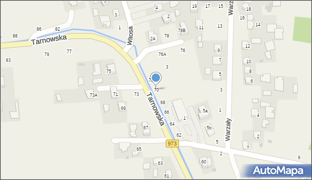Łęg Tarnowski, Tarnowska, 70, mapa Łęg Tarnowski