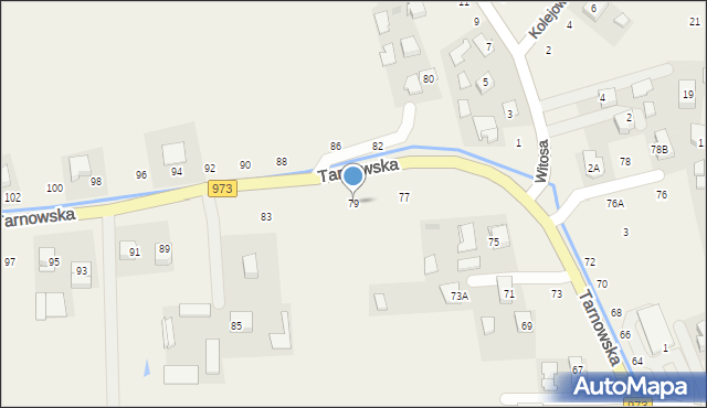 Łęg Tarnowski, Tarnowska, 79, mapa Łęg Tarnowski