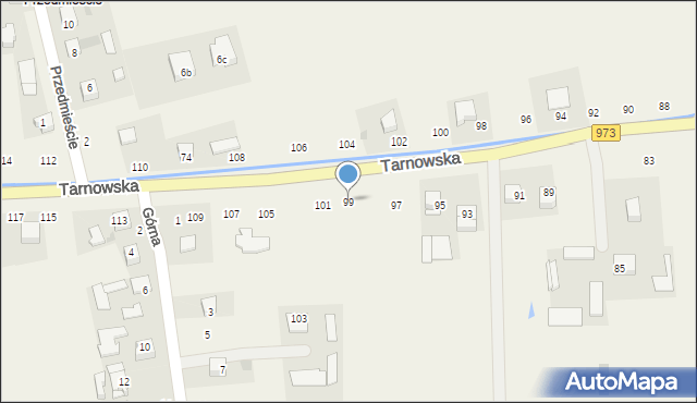 Łęg Tarnowski, Tarnowska, 99, mapa Łęg Tarnowski