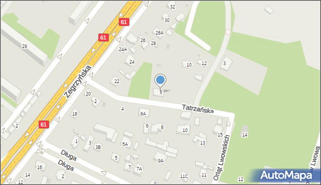 Legionowo, Tatrzańska, 3, mapa Legionowo