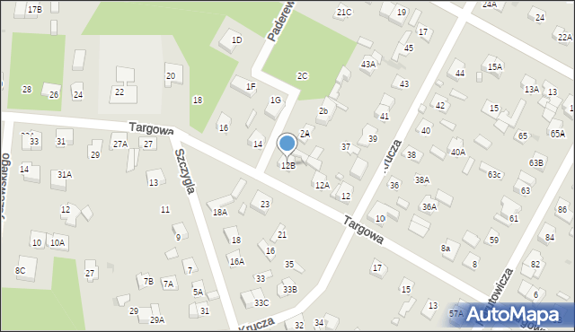 Legionowo, Targowa, 12B, mapa Legionowo