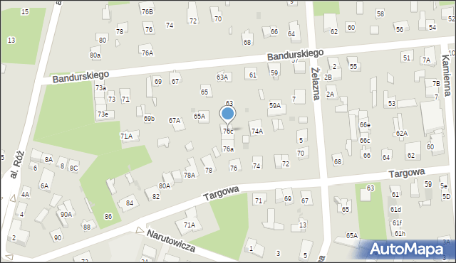 Legionowo, Targowa, 76c, mapa Legionowo