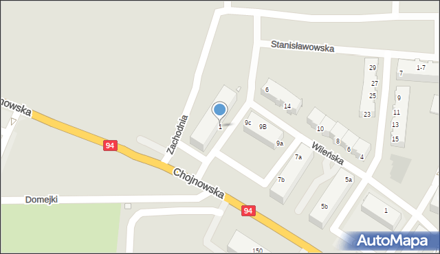 Legnica, Tarnopolska, 1, mapa Legnicy