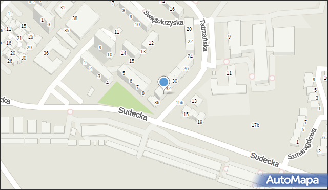 Legnica, Tatrzańska, 34, mapa Legnicy