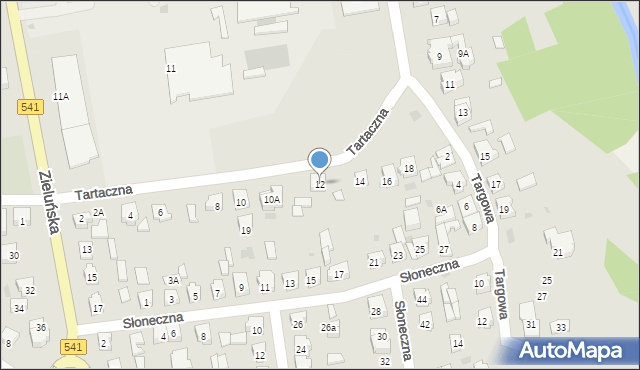 Lidzbark, Tartaczna, 12, mapa Lidzbark