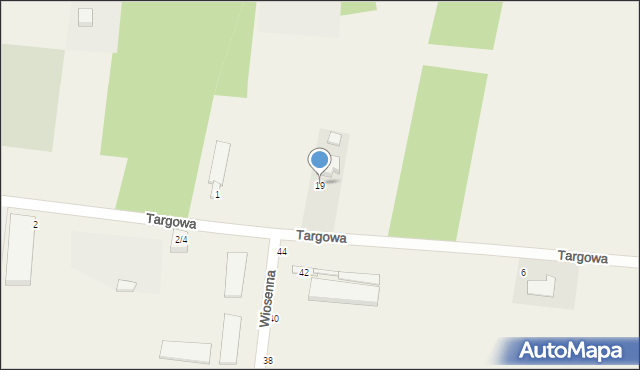Lipce Reymontowskie, Targowa, 19, mapa Lipce Reymontowskie