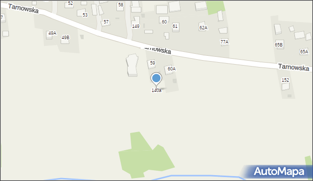 Lipiny, Tarnowska, 140a, mapa Lipiny