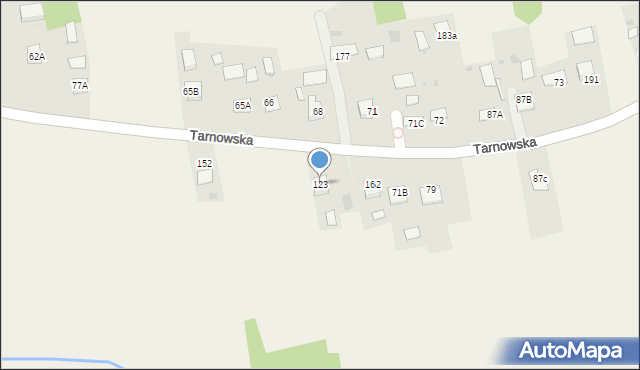 Lipiny, Tarnowska, 158, mapa Lipiny