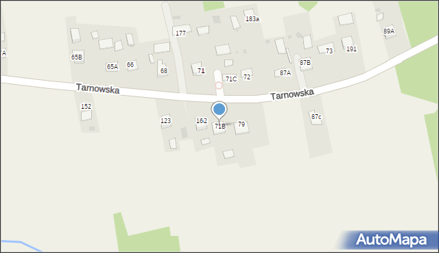 Lipiny, Tarnowska, 164, mapa Lipiny