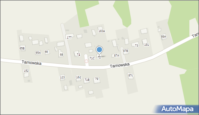 Lipiny, Tarnowska, 183, mapa Lipiny