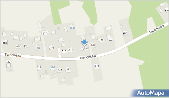 Lipiny, Tarnowska, 185, mapa Lipiny