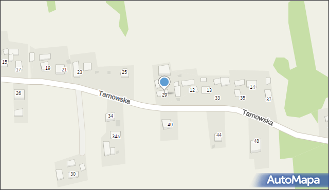 Lipiny, Tarnowska, 29, mapa Lipiny
