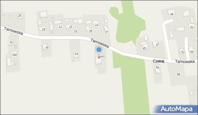 Lipiny, Tarnowska, 48, mapa Lipiny
