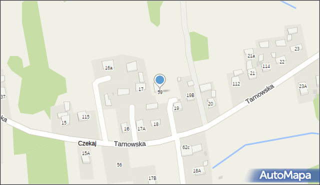 Lipiny, Tarnowska, 59, mapa Lipiny