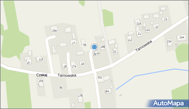 Lipiny, Tarnowska, 61, mapa Lipiny