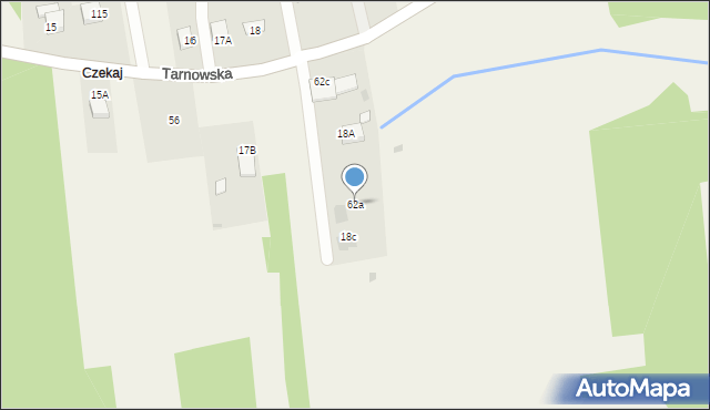 Lipiny, Tarnowska, 62a, mapa Lipiny