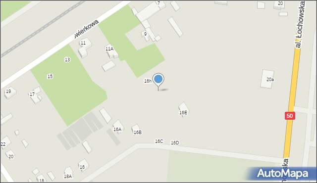 Łochów, Targowa, 16g, mapa Łochów