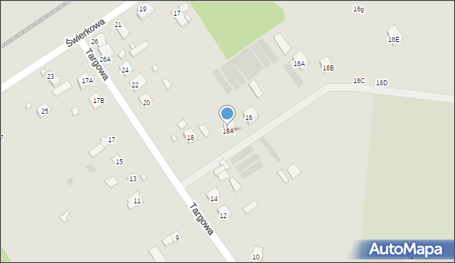 Łochów, Targowa, 18A, mapa Łochów