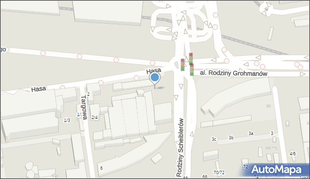 Łódź, Targowa, 4c, mapa Łodzi