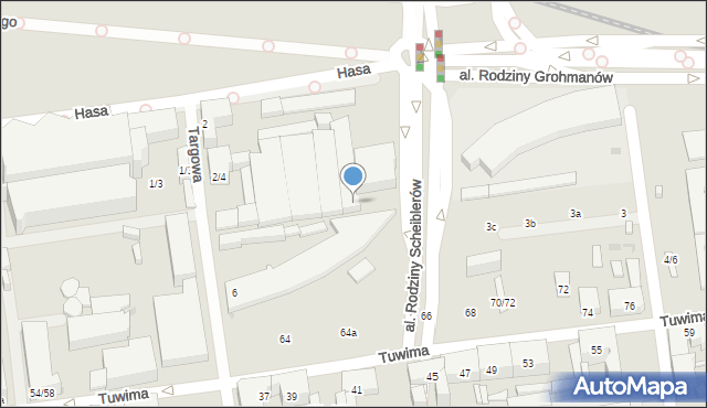 Łódź, Targowa, 4e, mapa Łodzi