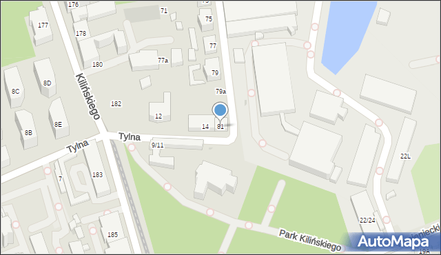 Łódź, Targowa, 81, mapa Łodzi