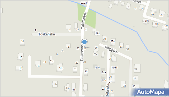 Łódź, Tatarczana, 26, mapa Łodzi