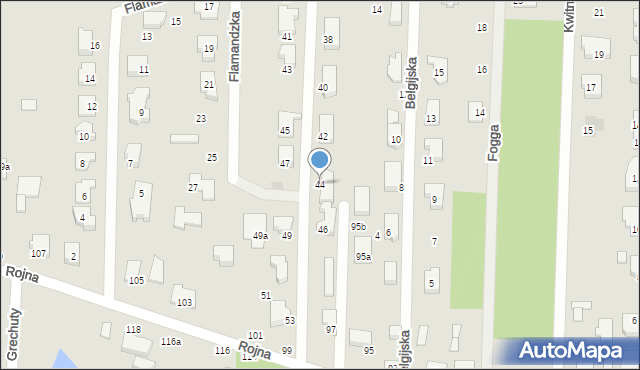 Łódź, Tatarczana, 44, mapa Łodzi