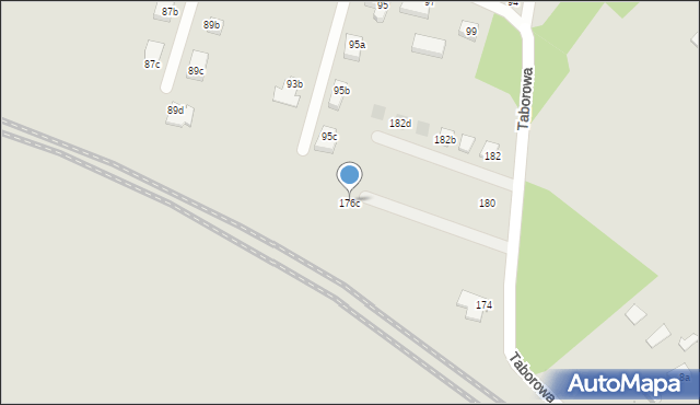Łódź, Taborowa, 176c, mapa Łodzi