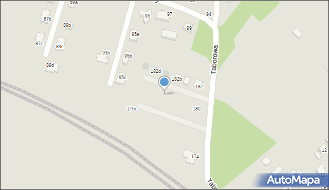 Łódź, Taborowa, 180b, mapa Łodzi
