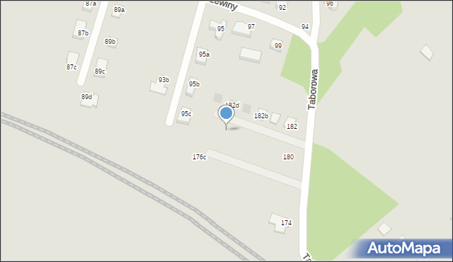 Łódź, Taborowa, 180c, mapa Łodzi