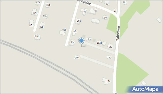 Łódź, Taborowa, 180d, mapa Łodzi